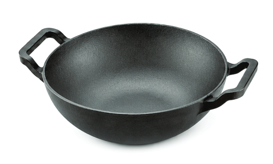 RIVEDA Cast Iron Kadai 31 CM