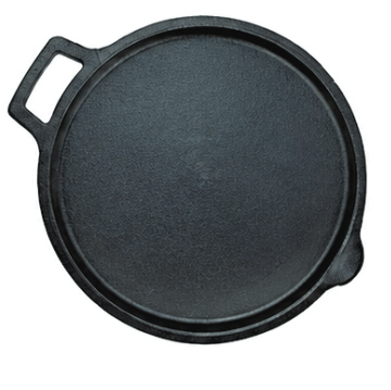 RIVEDA Cast Iron Single Handle Smooth Dosa Tawa 28 CM